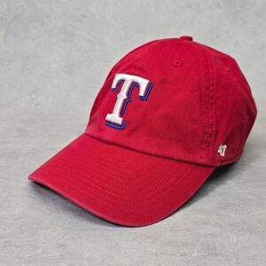 47 Brand Texas Rangers MLB Baseball Cap Hat Adult Red White Blue OSFA